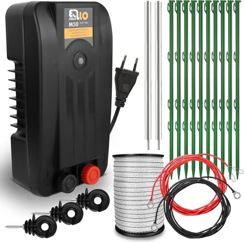 Ellofence Weidezaun Starter Set M mit 100m Band und Pfählen (550010)