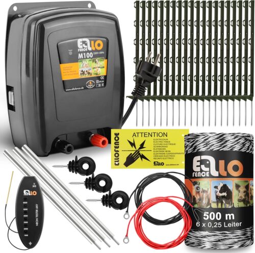 Wildschweinabwehr Set (125m) - Effektiver Elektrozaun gegen Wildschweine (550 025)
